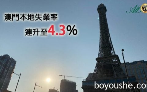 澳门居民失业率升至4.3% 近万三人丢饭碗揾新工博彩业占多