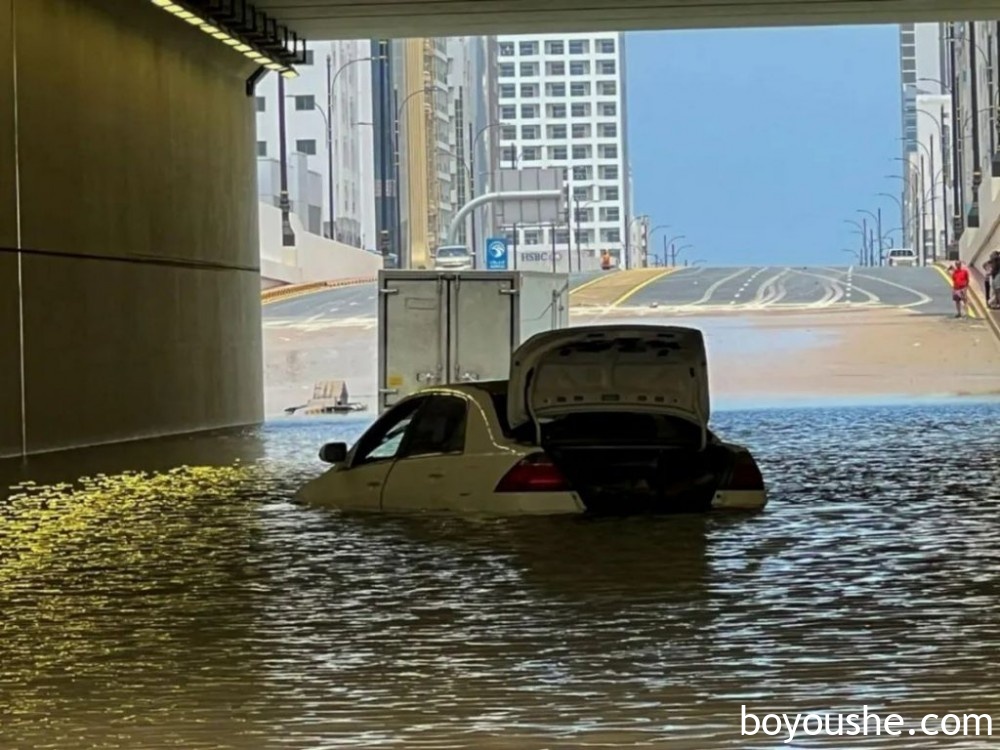 阿联酋暴雨后续：街道被淹，汽车遭殃，军队上街营救居民