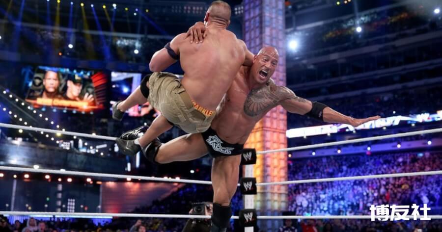 WWE's Dwayne Johnson couldn't feel leg during epic John Cena match | Metro  News