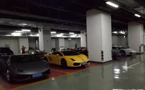 迪拜土豪停车场，6百万的兰博基尼不算啥，两台20万的福特很吸睛