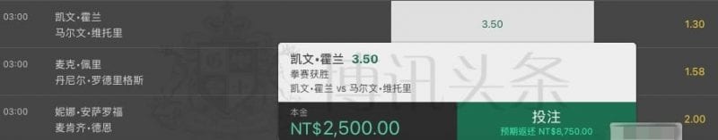 UFC博彩来了!终极格斗冠军赛的赔率大评选