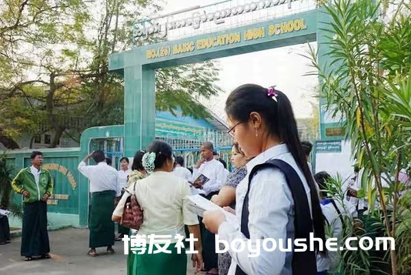 022年缅甸大学入学考试参加考试的学生人数统计"
